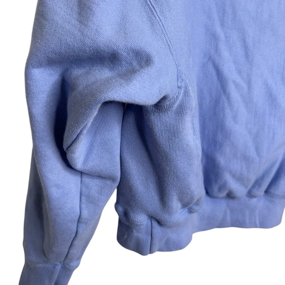 Champion Reverse Weave Oversized Sweatshirt Womens XS Periwinkle Crop Athleisure
